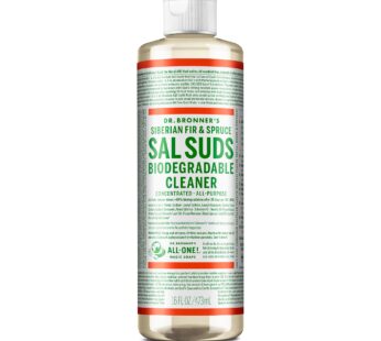Dr. Bronner’s – Sal Suds Biodegradable Cleaner (16 oz) – All-Purpose Cleaner, Pine Cleaner for Floors, Laundry and Dishes, Concentrated, Cuts Grease and Dirt, Powerful Cleaner