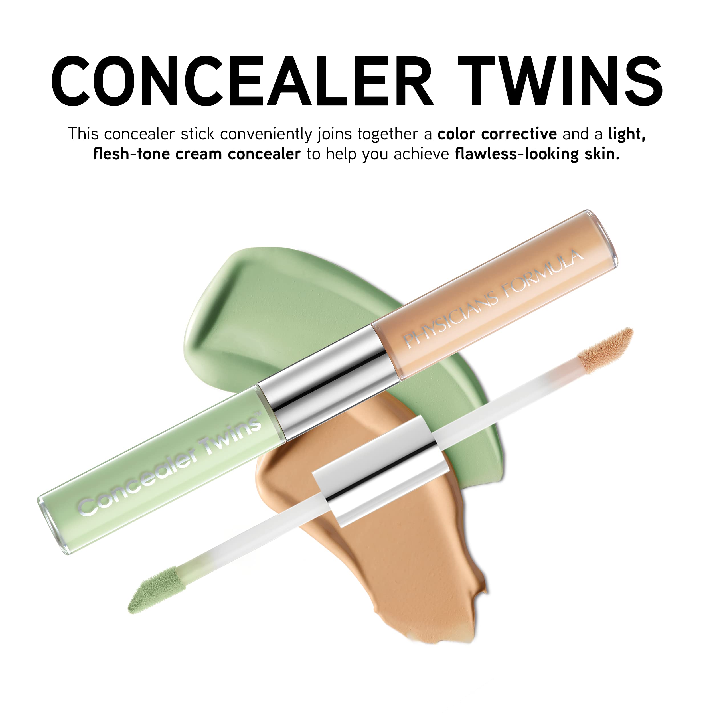 Physicians Formula Cream Dual-Ended Concealer Stick Yellow/Light, Neutralizing, Dark Circles, Scars, Blemishes, Eyes - Image 6