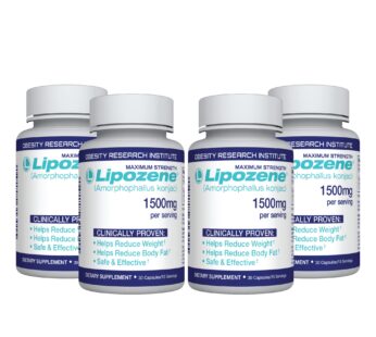 Lipozene Diet Pills – Weight Loss Supplement – 4 Bottles of 30 Capsules each, a total of 120 capsules!