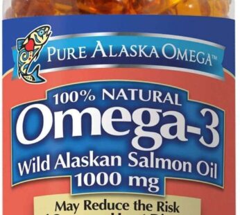 Pure Alaska Omega-3 Wild Alaskan Salmon Oil 1000mg Softgels 180-Count