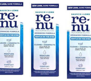 Renu Multi-Purpose Contact Lens Solution Travel Size,2 Fl Oz (Pack of 3)