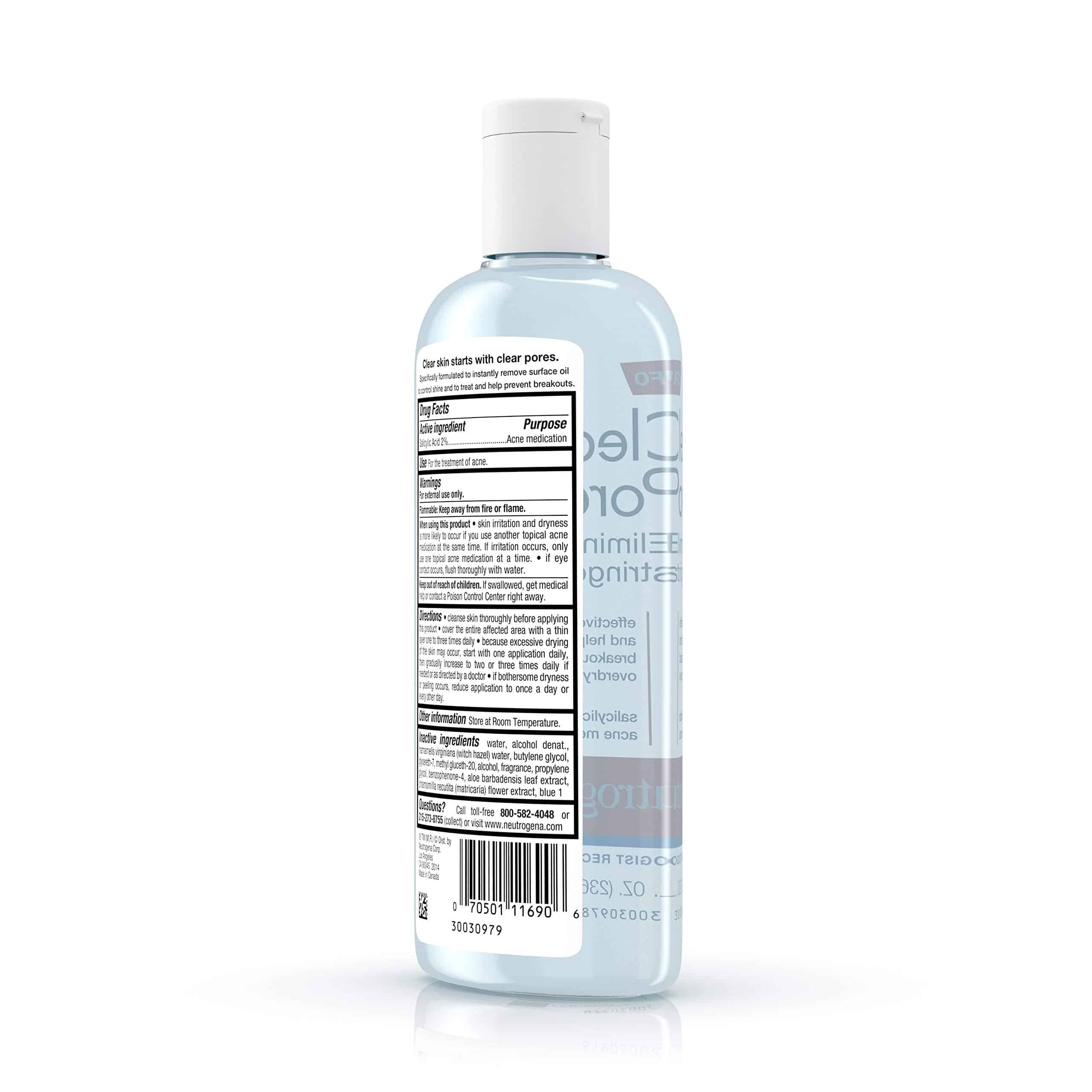 Neutrogena Clear Pore Oil Eliminating Astringent, 8 Fl Oz - Image 5