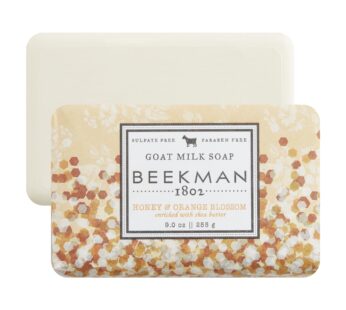 Beekman 1802 Goat Milk Body Soap Bar, Honey & Orange Blossom – Scented – 9 oz – Nourishes, Moisturizes & Hydrates – 100% Vegetable Soap with Lactic Acid – Good for Sensitive Skin – Cruelty Free