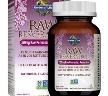 Garden Of Life Heart Resveratrol Supplement – Raw Whole Food Antioxidant Formula for Heart Health, 60 Capsules