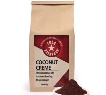 Lola Savannah Coconut Cr?me Ground Coffee – Smooth Gourmet Arabica Coffee Flavored with Sweet Creamy Coconut, Caffeinated, 2lb Bag