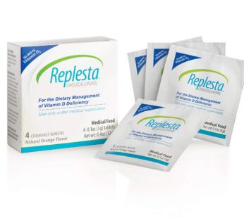 Replesta 50,000 IU Vitamin D3 Cholecalciferol, for Vitamin D Deficiency, Once-Weekly Chewable Wafer, Non-GMO, Natural Orange Flavor, 4 Count (Pack of 1)