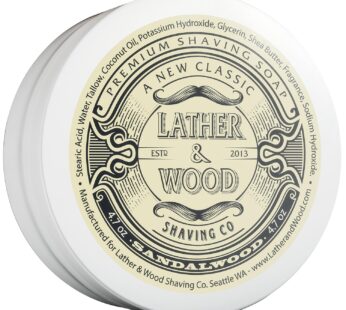 ather & Wood Shaving Soap – Sandalwood – Simply The Best Luxury Shaving Cream – Tallow – Dense Lather with Fantastic Scent for The Worlds Best Wet Shaving Routine. 4.6 oz (Sandalwood)