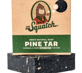 Dr. Squatch All Natural Bar Soap for Men with Heavy Grit, Pine Tar