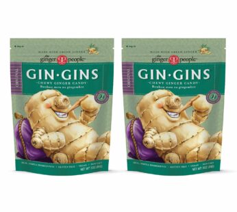 The Ginger People Gin Gins Original Chewy Ginger Candy 3 Oz (pack of 2)