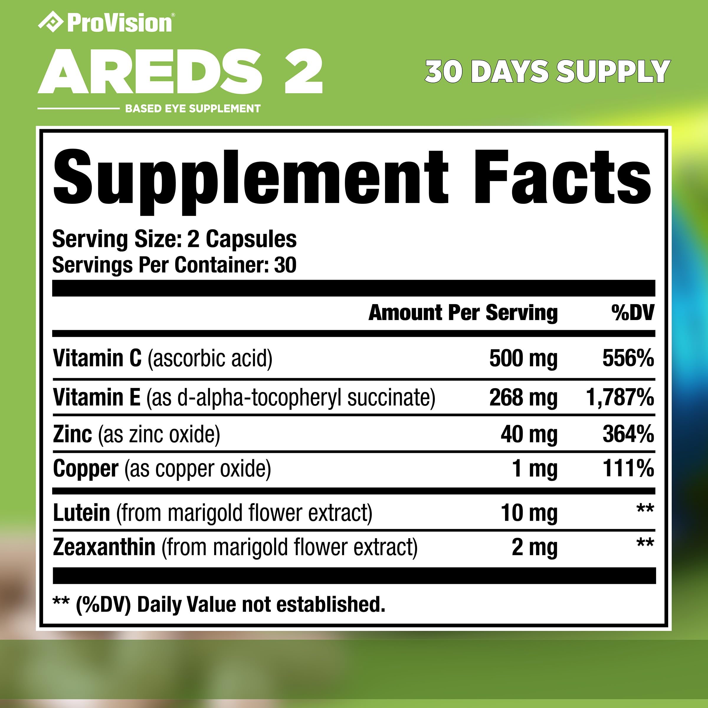Provision AREDS 2 Eye Vitamins - Enhance Vision Supplements - Lutein Zeaxanthin Vision Complex - 60 Eye Supplement Capsules - Image 6