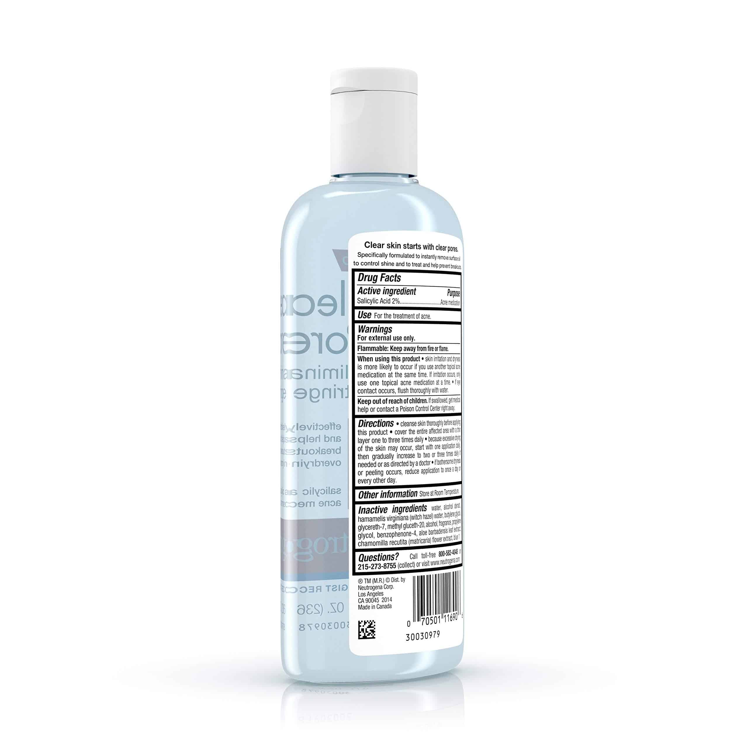 Neutrogena Clear Pore Oil Eliminating Astringent, 8 Fl Oz - Image 6
