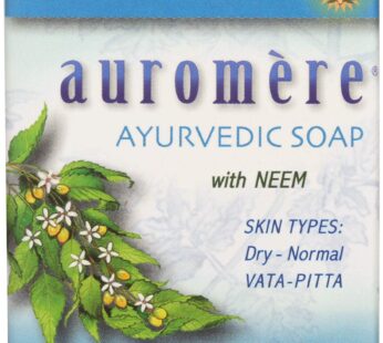 Auromere Ayurvedic Bar Soap, Tulsi Neem – Eco Friendly, Handmade, Vegan, Cruelty Free, Natural, Non GMO (2.75 oz), 1 pack
