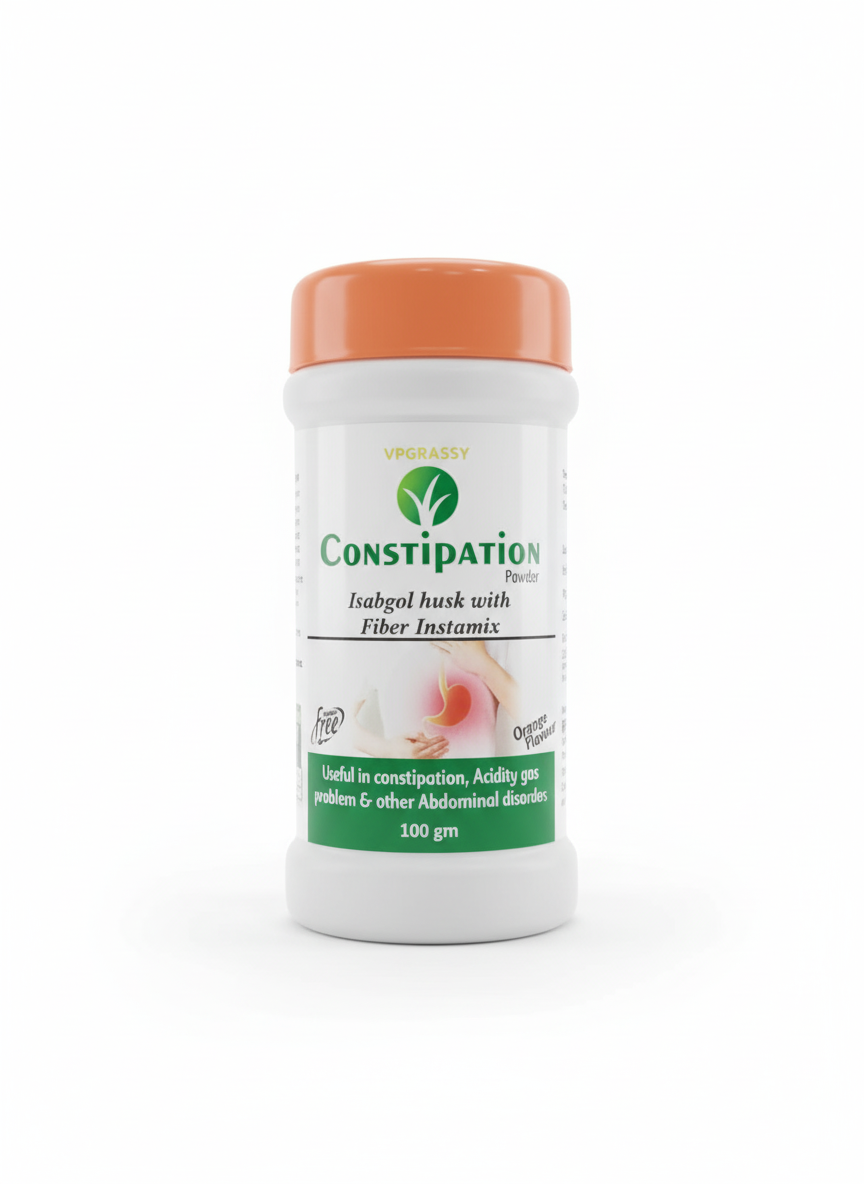 VPGRASSY Constipation Powder 100gm – Natural Laxative for Constipation Relief, Smooth Digestion & Regular Bowel Movement