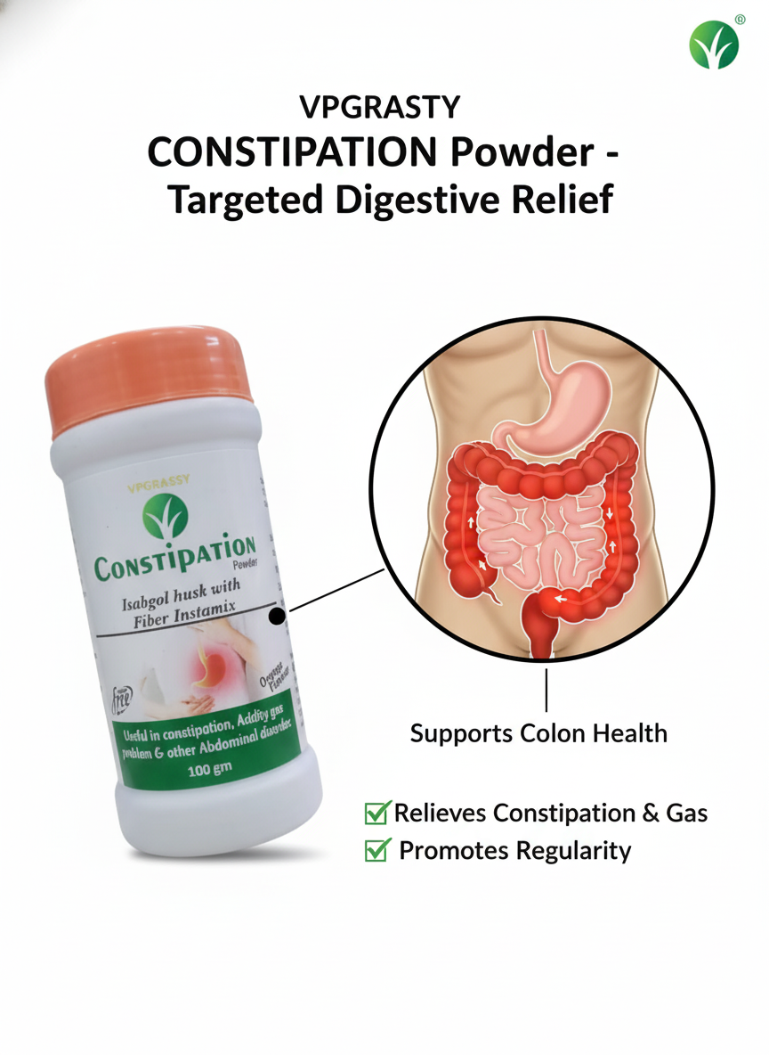 VPGRASSY Constipation Powder 100gm – Natural Laxative for Constipation Relief, Smooth Digestion & Regular Bowel Movement - Image 6