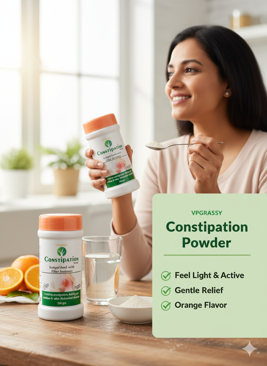 VPGRASSY Constipation Powder 100gm – Natural Laxative for Constipation Relief, Smooth Digestion & Regular Bowel Movement - Image 3