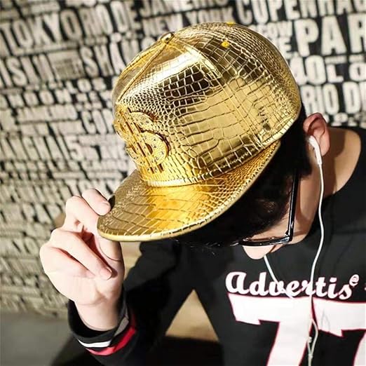 Hip Hop Hat,Flat-Brimmed Hat,Rock Cap,Adjustable Snapback Hat for Men and Women - Image 2