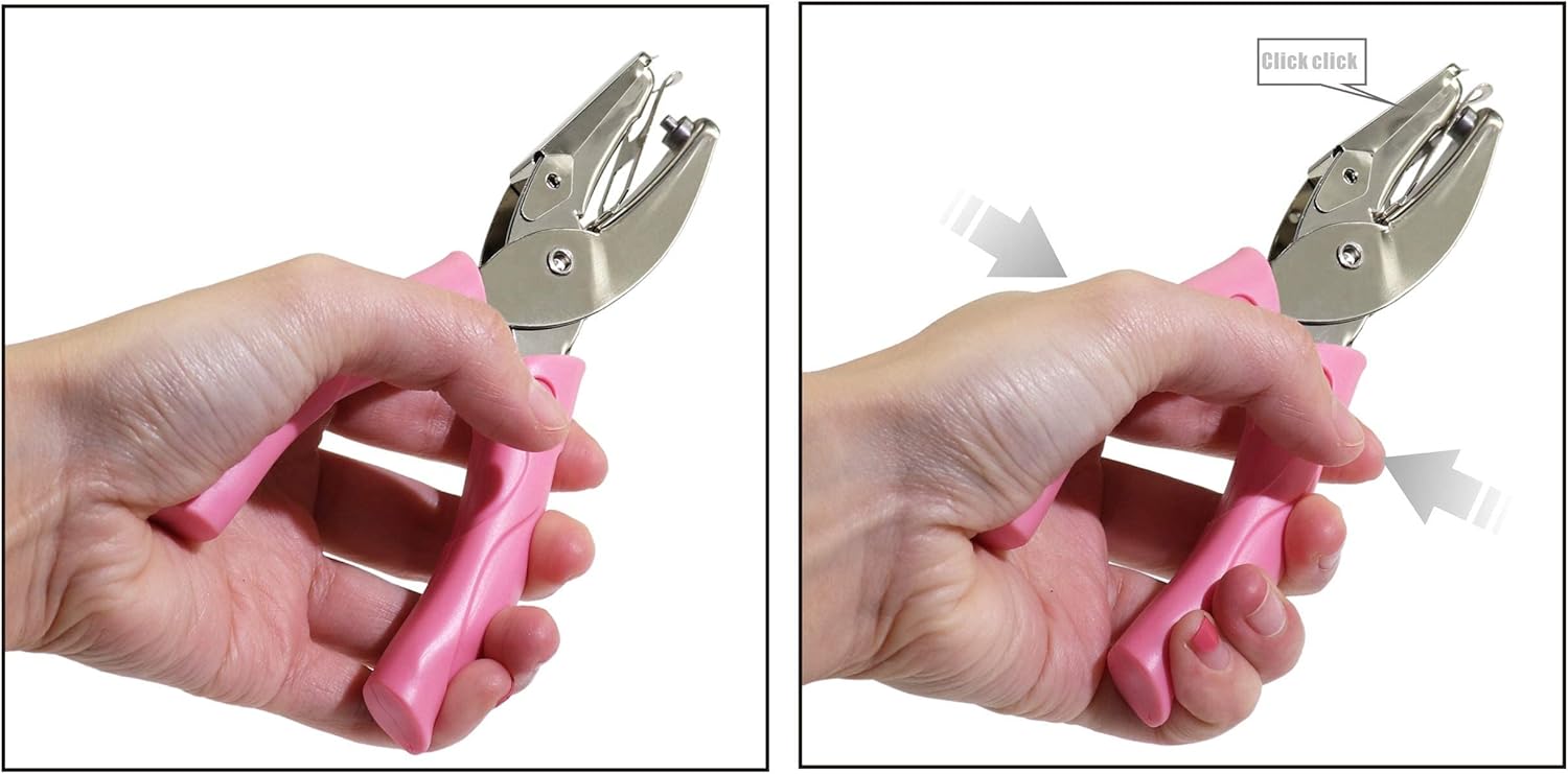 Jeemiter 1/4 Inch Star Hole Punch with Soft-Handled for Tags Clothing Ticket - Image 3