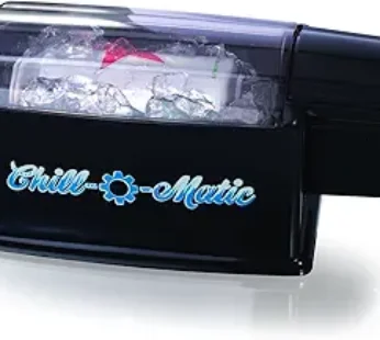 Chill-O-Matic Instant Beverage Cooler – Chill 12 oz Soda & Beer Cans in 60 Seconds – Portable Electric Drink Chiller for Tailgating, BBQs, Camping & Parties (Black)