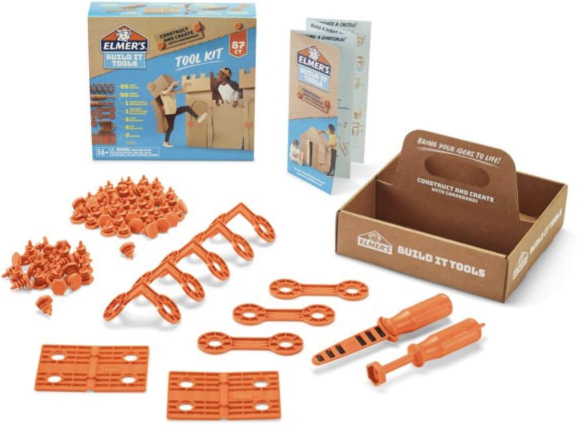 kingsdugout Elmer's Build It Tools Tool Kit 87 CT Card Board NOT Included - Image 3
