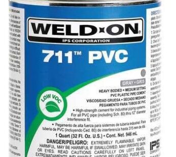 Pipe Cement, Gray, 16 Oz, PVC