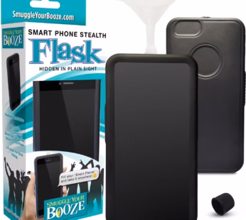 Hidden Phone Plastic Flask – 3.5oz Discreet Leak-Free Flasks for Liquor Disguise, Pour Spout Funnel | Secret Empty Drinks Container Travel Flask for Cruises, Beach, Concerts